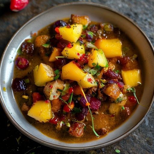 Curry di pesce con ananas
