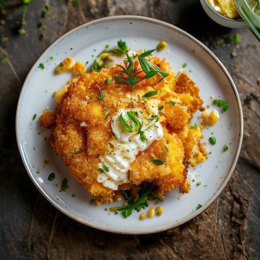 Pesce croccante in panatura di cornflakes con remoulade