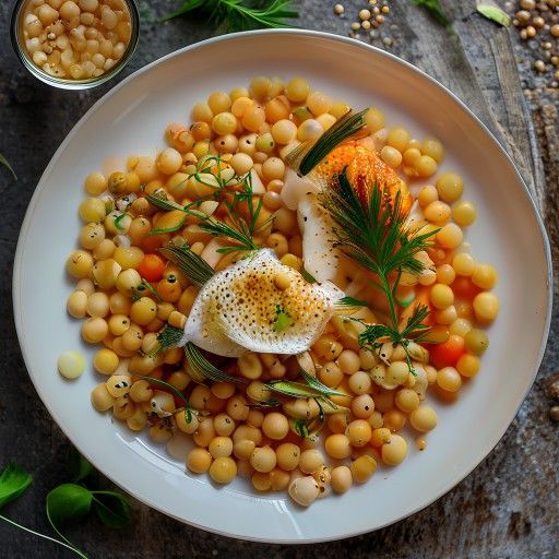 Pesce con ceci e finocchio