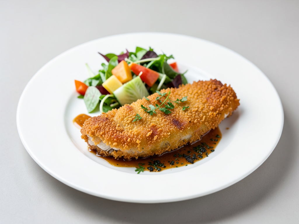 Pesce croccante ai Cornflakes con insalata fresca di melone