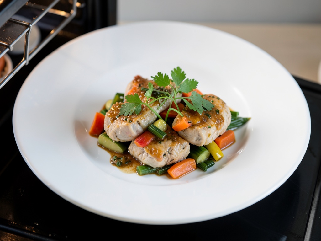 Sacchettini di pesce e verdure al forno