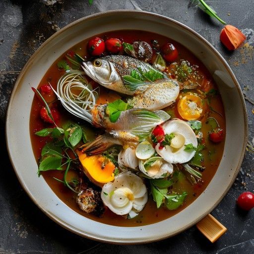 Brodo di pesce fresco fatto in casa