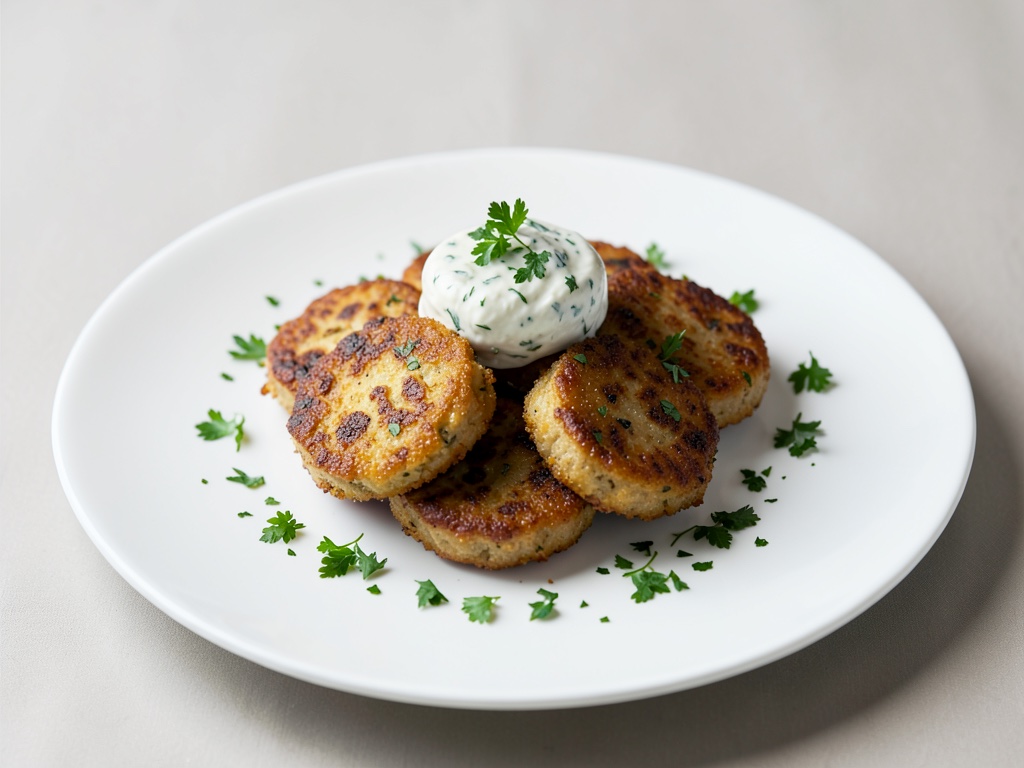Polpette di pesce croccanti con salsa alle erbe fresca