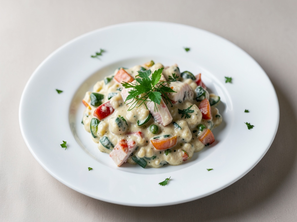 Cremiges Fisch-Gemüse-Ragout