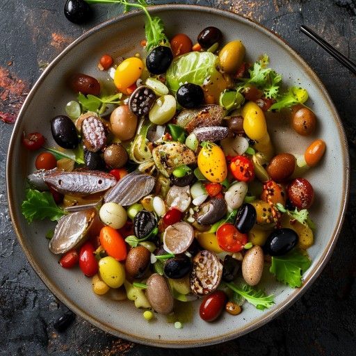 Insalata di pesce spagnolo con olive