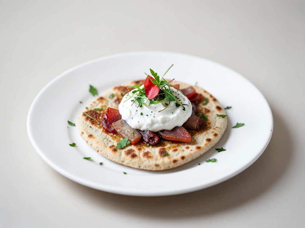 Piadina di Zander con fresco yogurt dip