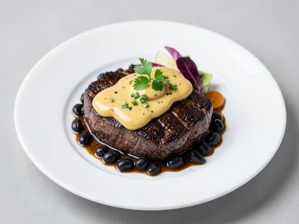 Flank Steak con fagioli neri e maionese al chipotle