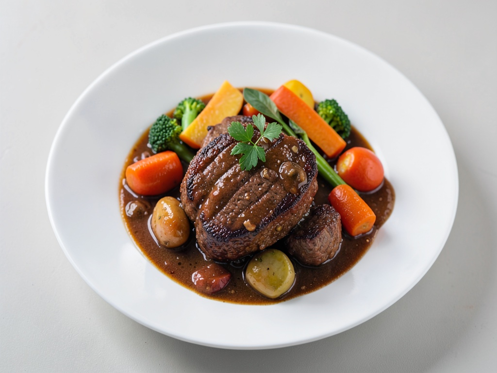 Stufato di manzo saporito con verdure di stagione