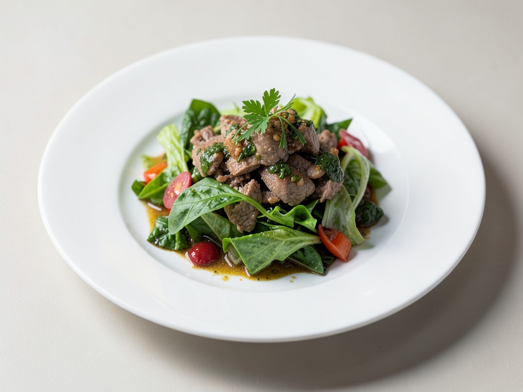 Ensalada de carne con hierbas