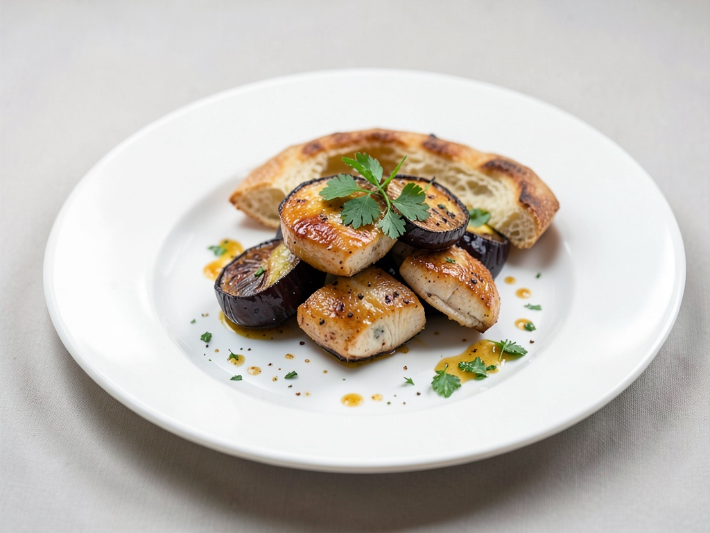 Focaccia con melanzane e pollo