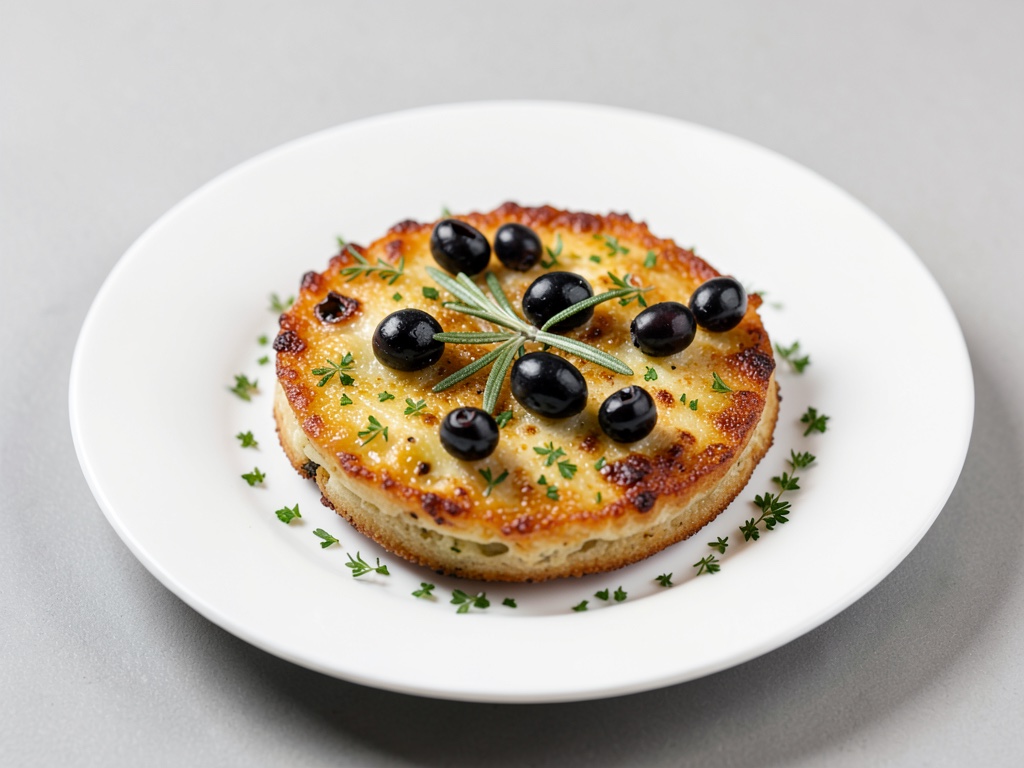Focaccia croccante con olive e rosmarino