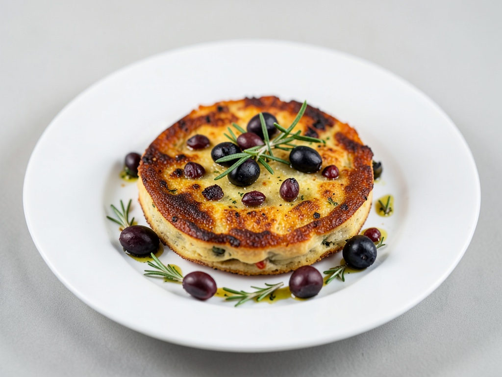 Focaccia croustillante aux olives et au romarin