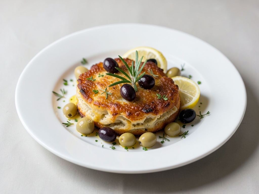 Focaccia croccante al rosmarino, olive e limone