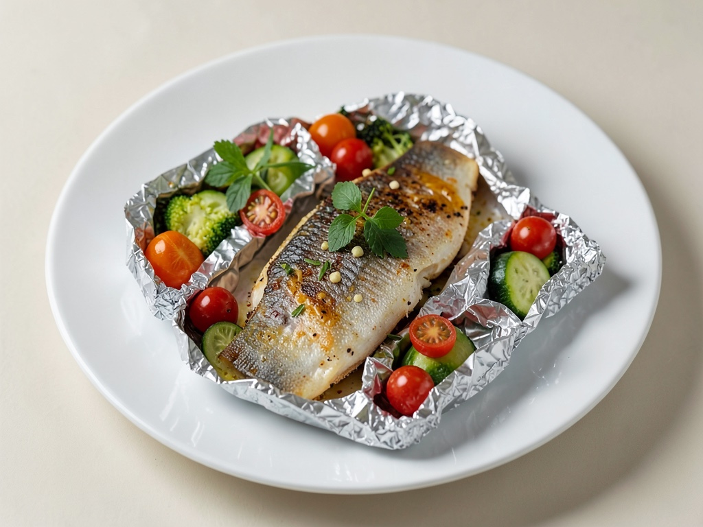 Filetti di trota con verdure in pacchetto di carta forno