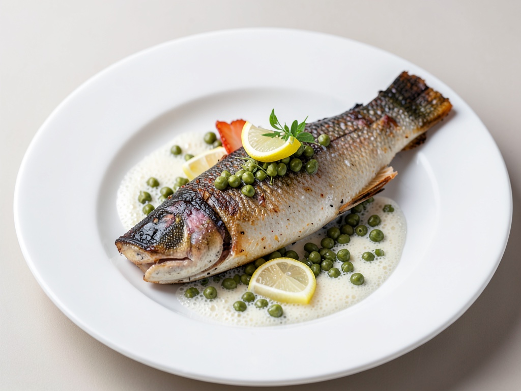 Trota con schiuma di capperi e limone