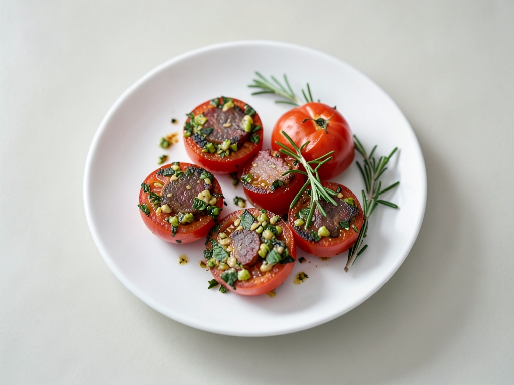 Filets de truite à la croûte d'herbes sur base de tomates