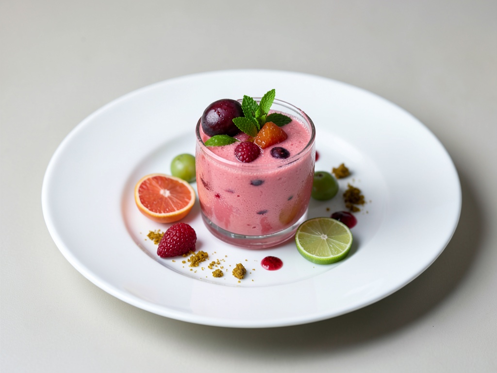 Fruchtiger Pink-Drink mit Grapefruit und Limette