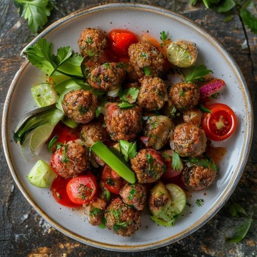 Polpette croccanti con salsa fresca di sedano e pomodoro