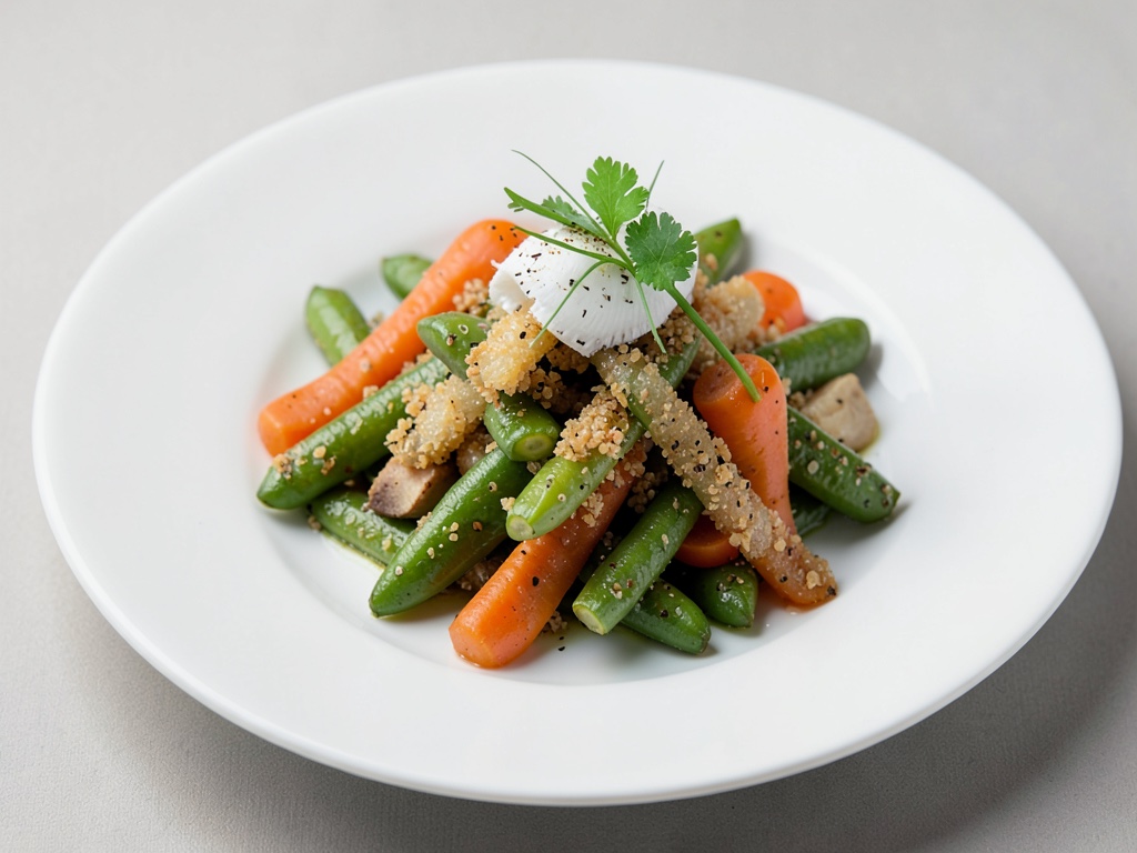 Gnocchi di zucchine croccanti con carote, cocco e zenzero
