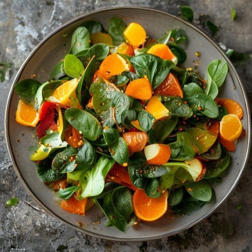 Insalata croccante di spinaci e arance