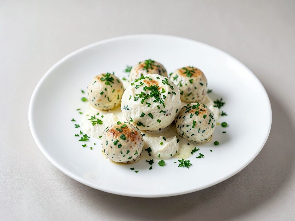Polpette di formaggio fresco all'erba cipollina