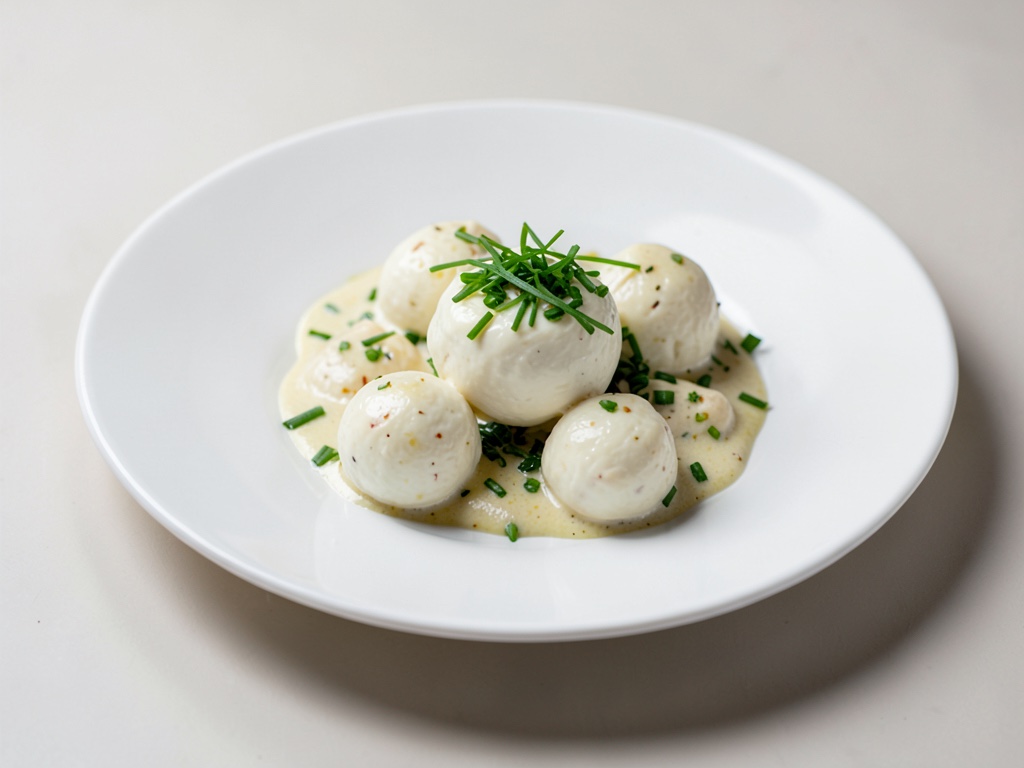 Bocconcini cremosi al formaggio fresco con erba cipollina