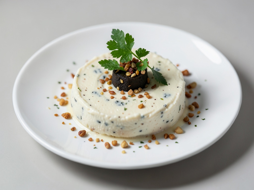 Terrina cremosa al formaggio fresco con pinoli e gorgonzola