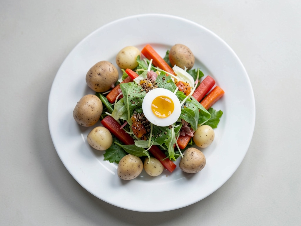 Insalata fresca con patate e ravanelli