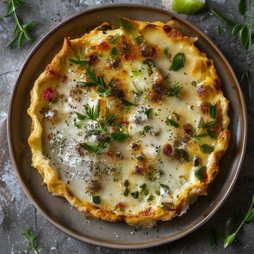 Frittata di formaggio di capra alle erbe