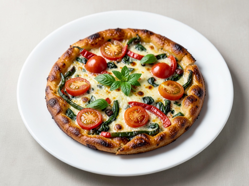Frittata di verdure con peperoni e pomodori