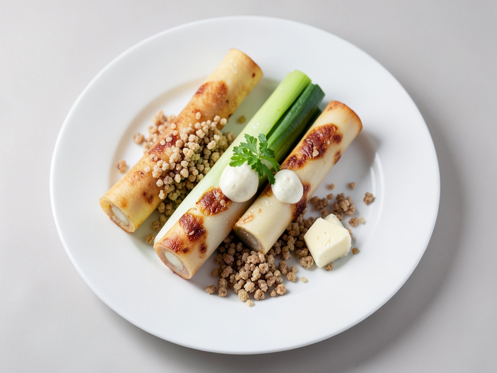 Knusprige Käse-Lauch-Stäbchen mit Kartoffelpüree