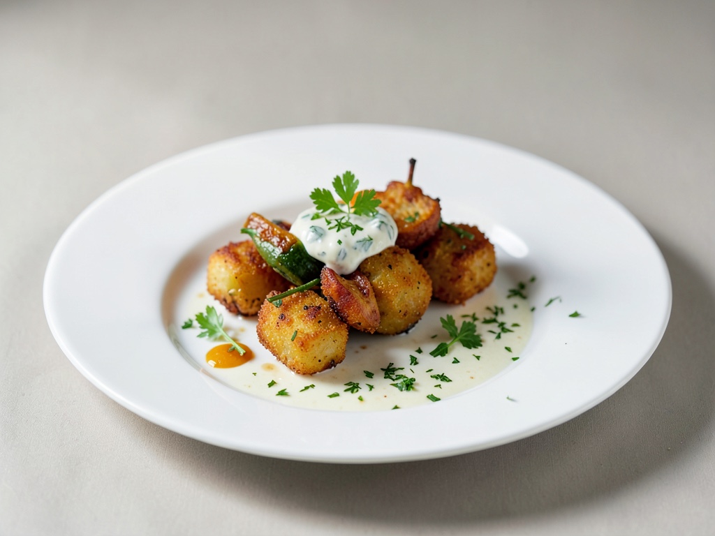 Verdure croccanti con salsa alle erbe fresche