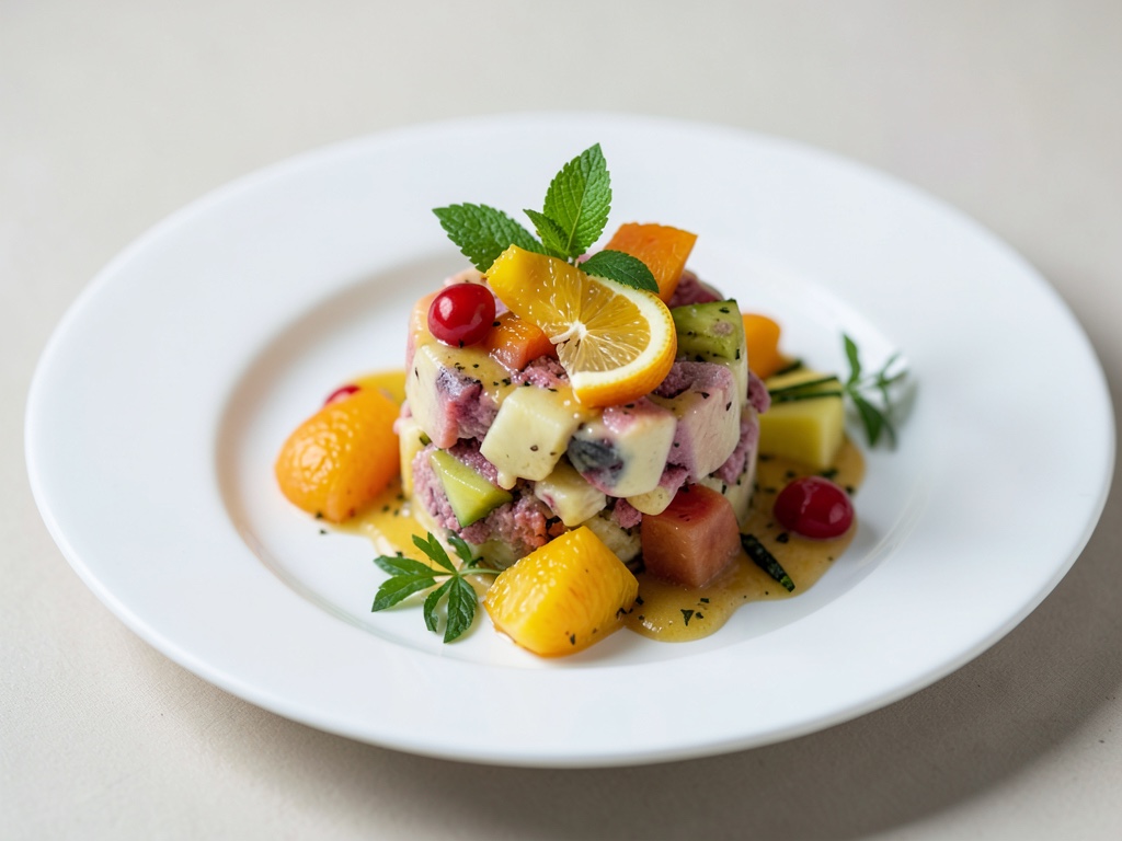Eisiger Fruchtmix aus Orange, Ananas & Co.