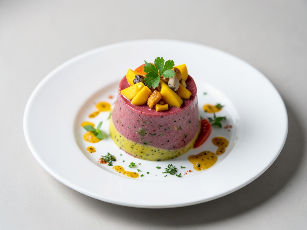 Bunter Smoothie aus Mango, Paprika und Kurkuma