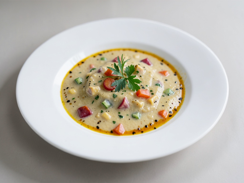Zuppa di formaggio fruttata