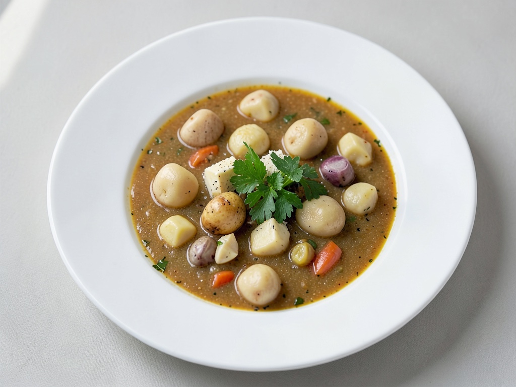 Zuppa di patate fruttata