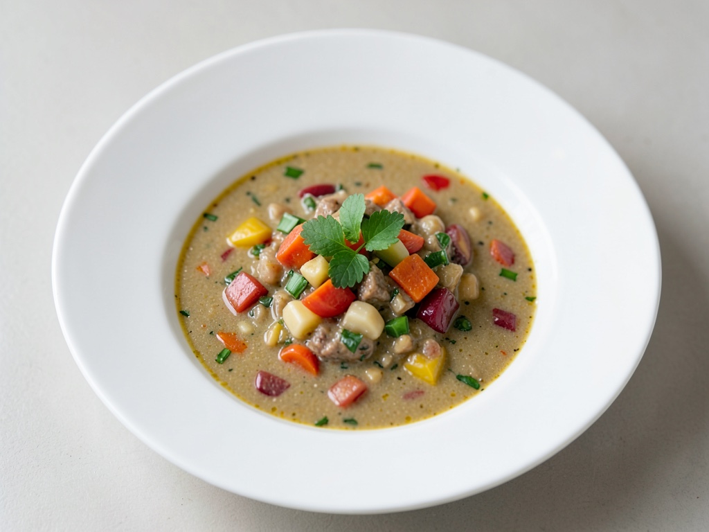 Zuppa di gulasco di selvaggina fruttata
