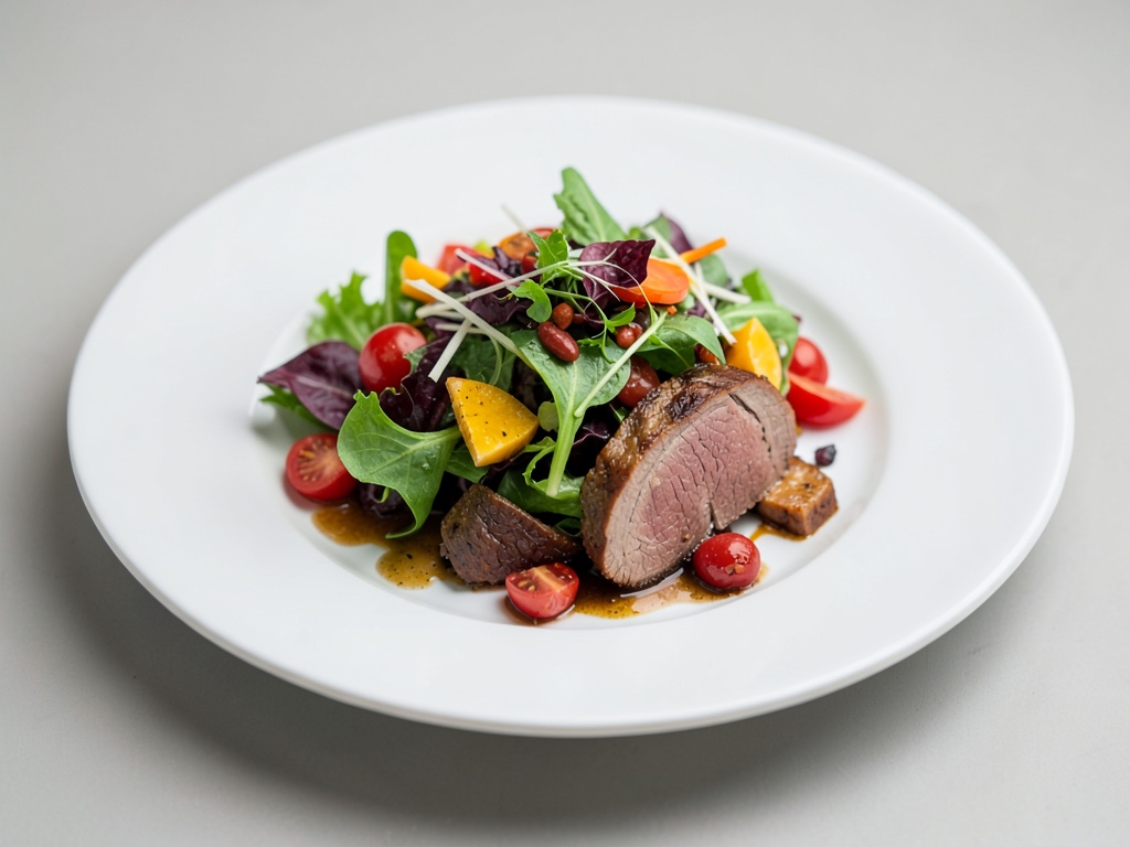 Insalata di foglie fruttata con roastbeef