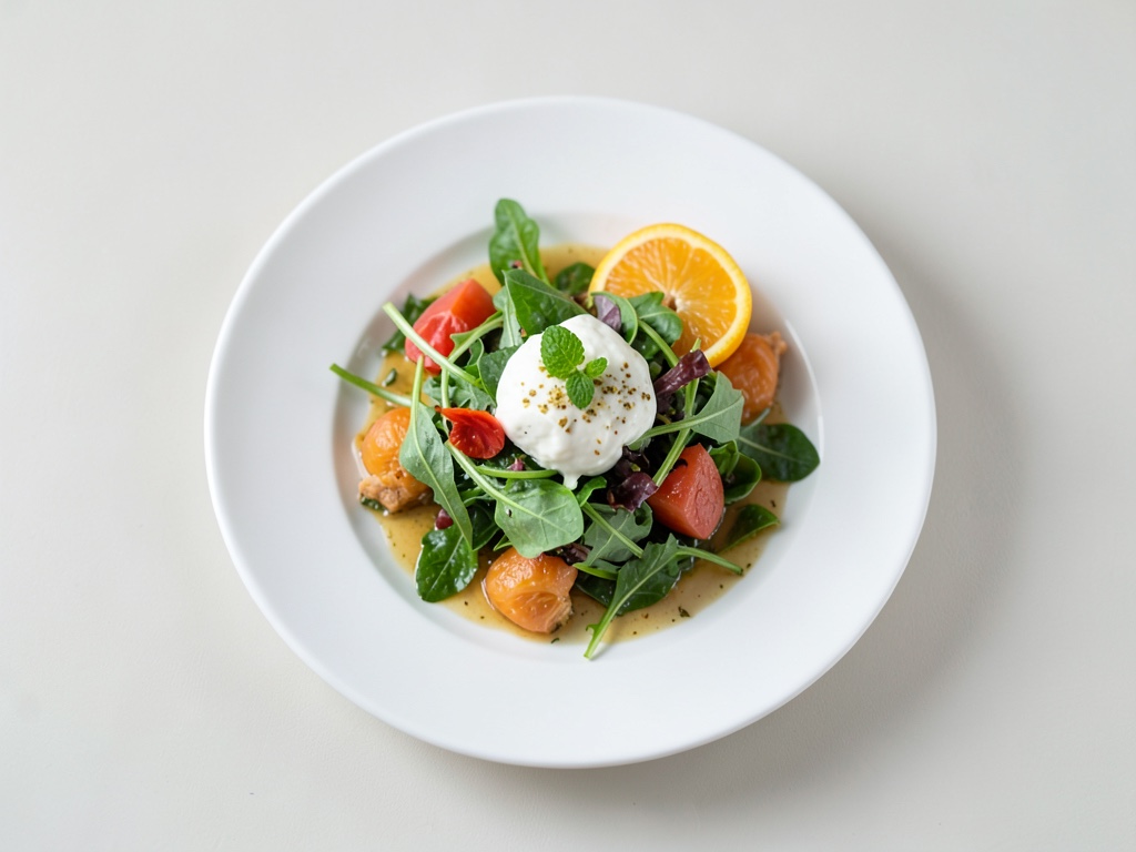Salade de mâche croquante aux mandarines