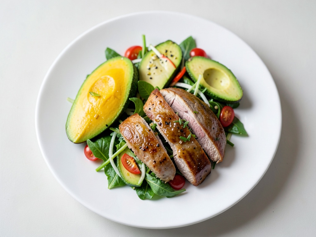 Insalata di frisée fruttata con petto di pollo