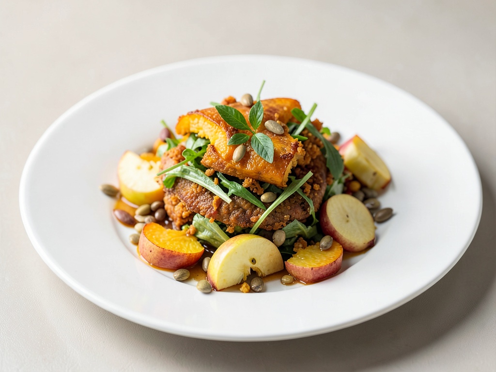 Insalata croccante di zucca con mela e semi di zucca
