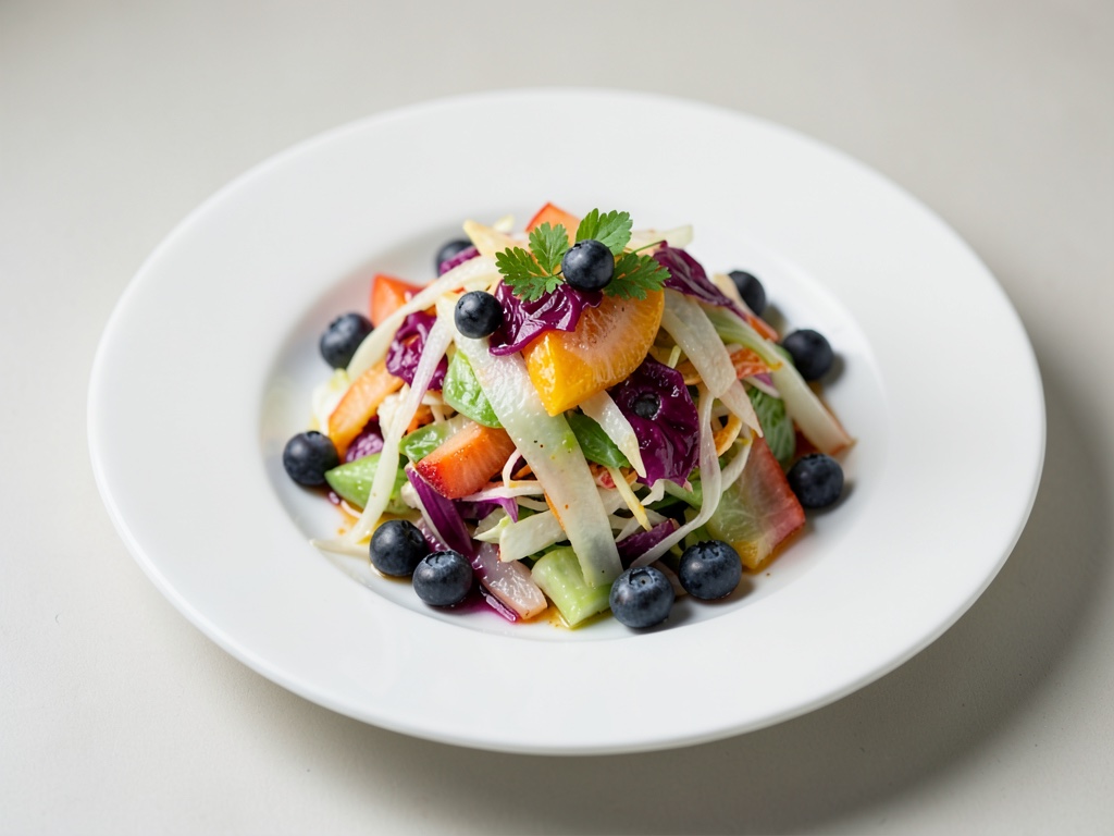 Salade de chou fruitée aux myrtilles