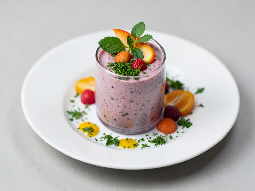 Frischer Kräuter-Obst-Smoothie
