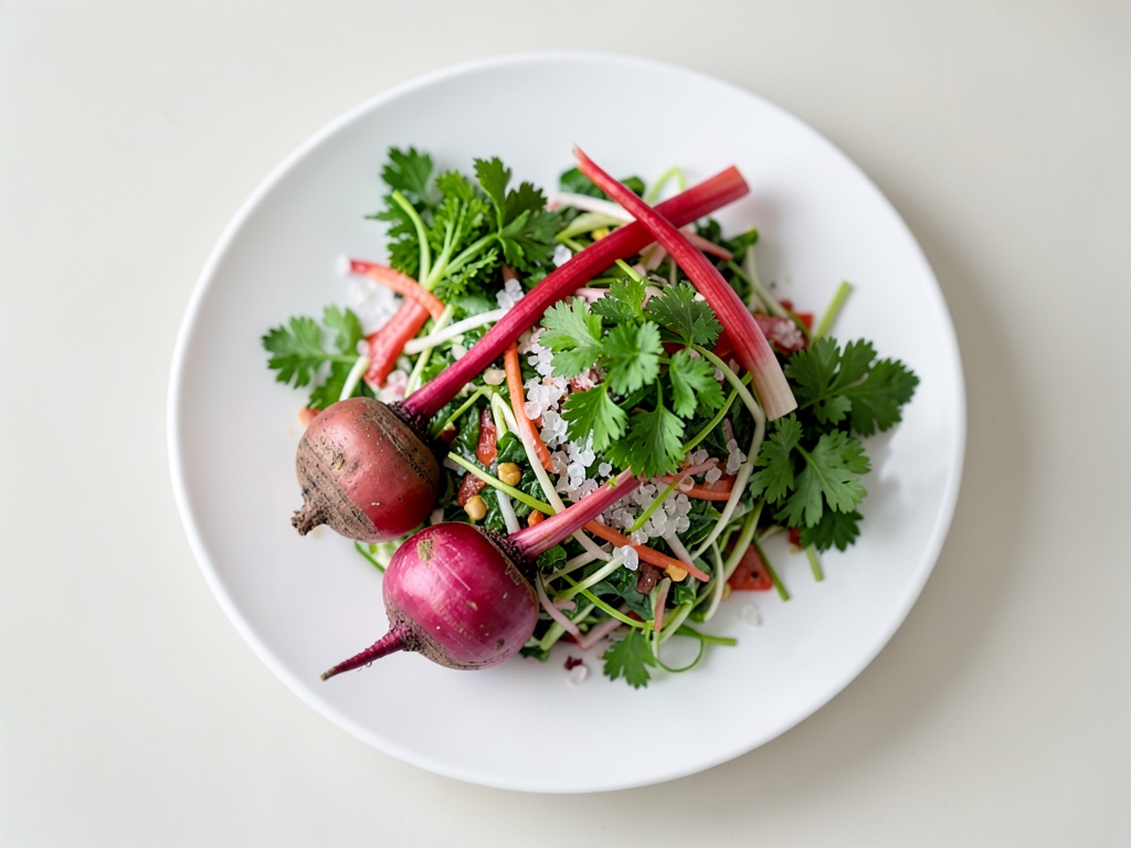 Knackiger Salat mit Kresse und Orange