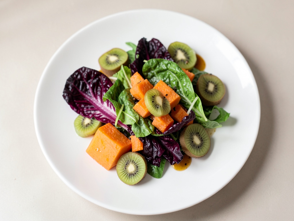 Insalata acidula di radicchio e cicoria con zucca
