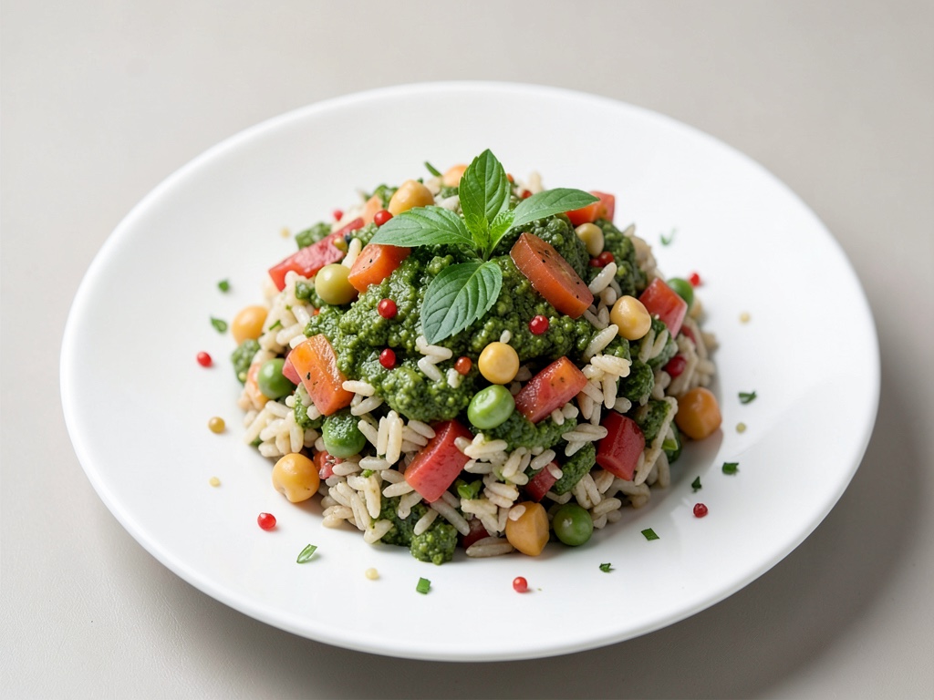 Insalata di riso fruttata al pesto