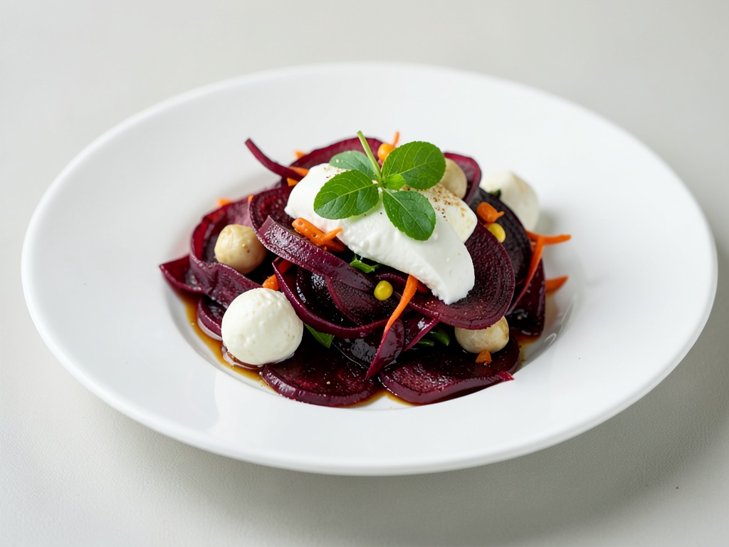 Insalata fruttata di barbabietola con mozzarella