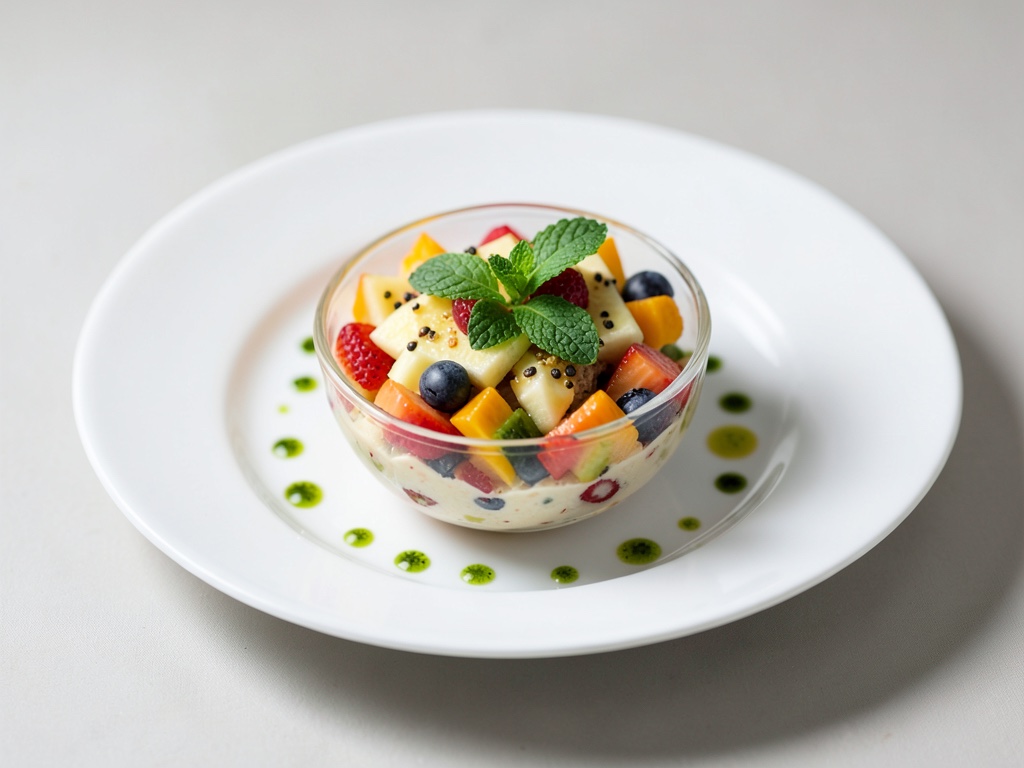Erfrischende Fruchtschale mit Minze