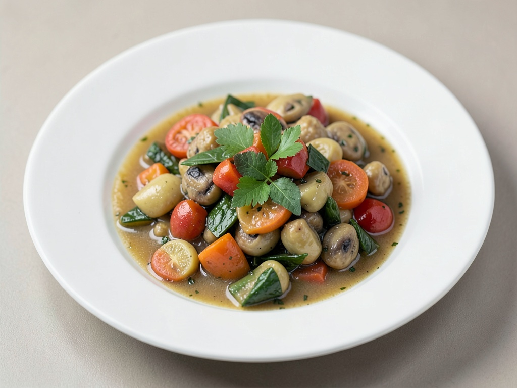 Sopa ligera de verduras de primavera
