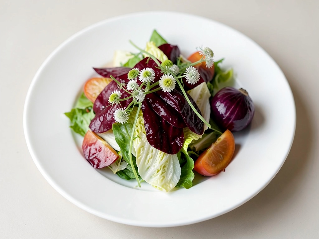 Insalata primaverile leggera con condimento